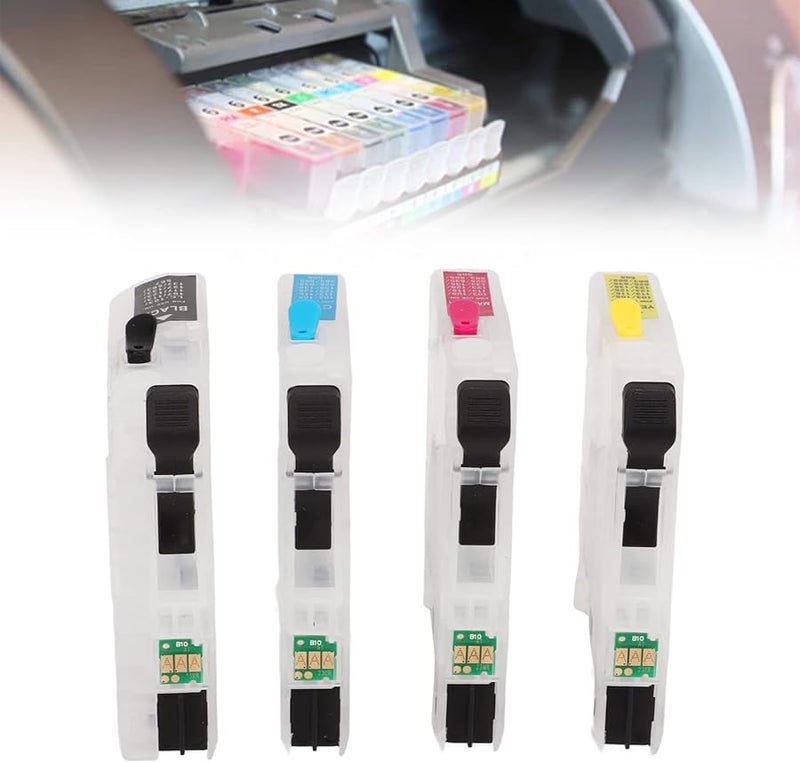 LC123 Ink Cartridges 4 Colors Permanent Chip Black Cyan Magenta Yellow Printer Refill Box - Image 5